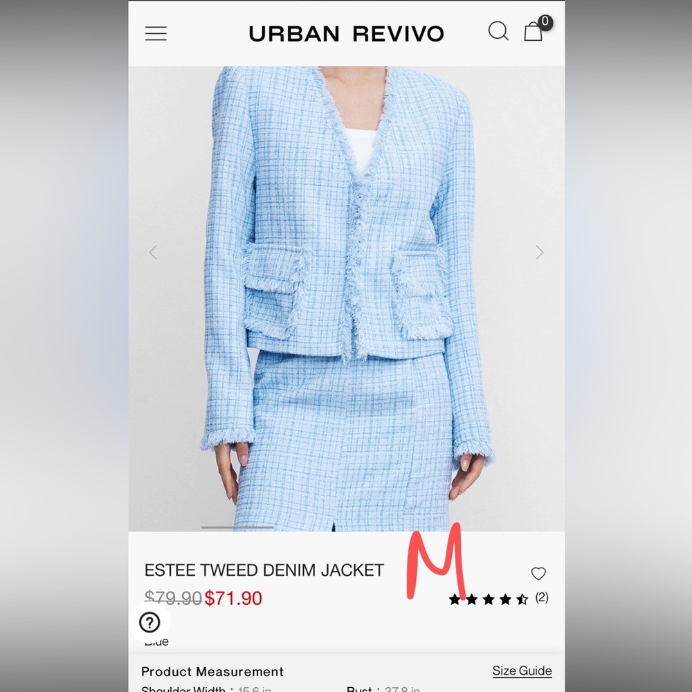 Light Blue Tweed Jacket